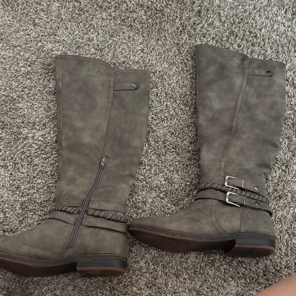 Rampage Over the Knee Gray Boots - Picture 1 of 1